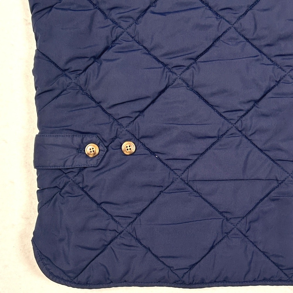 J.Crew Quilted Vest Mens S Full Zip Preppy Gorpcore Hiking Navy Blue Small EUC - Picture 7 of 10
